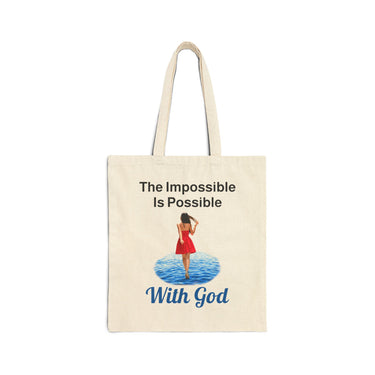 Cotton canvas tote bag with